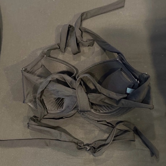 Victoria’s Secret Padded Push Up Black Bikini Triple Tie Top - Picture 2 of 6